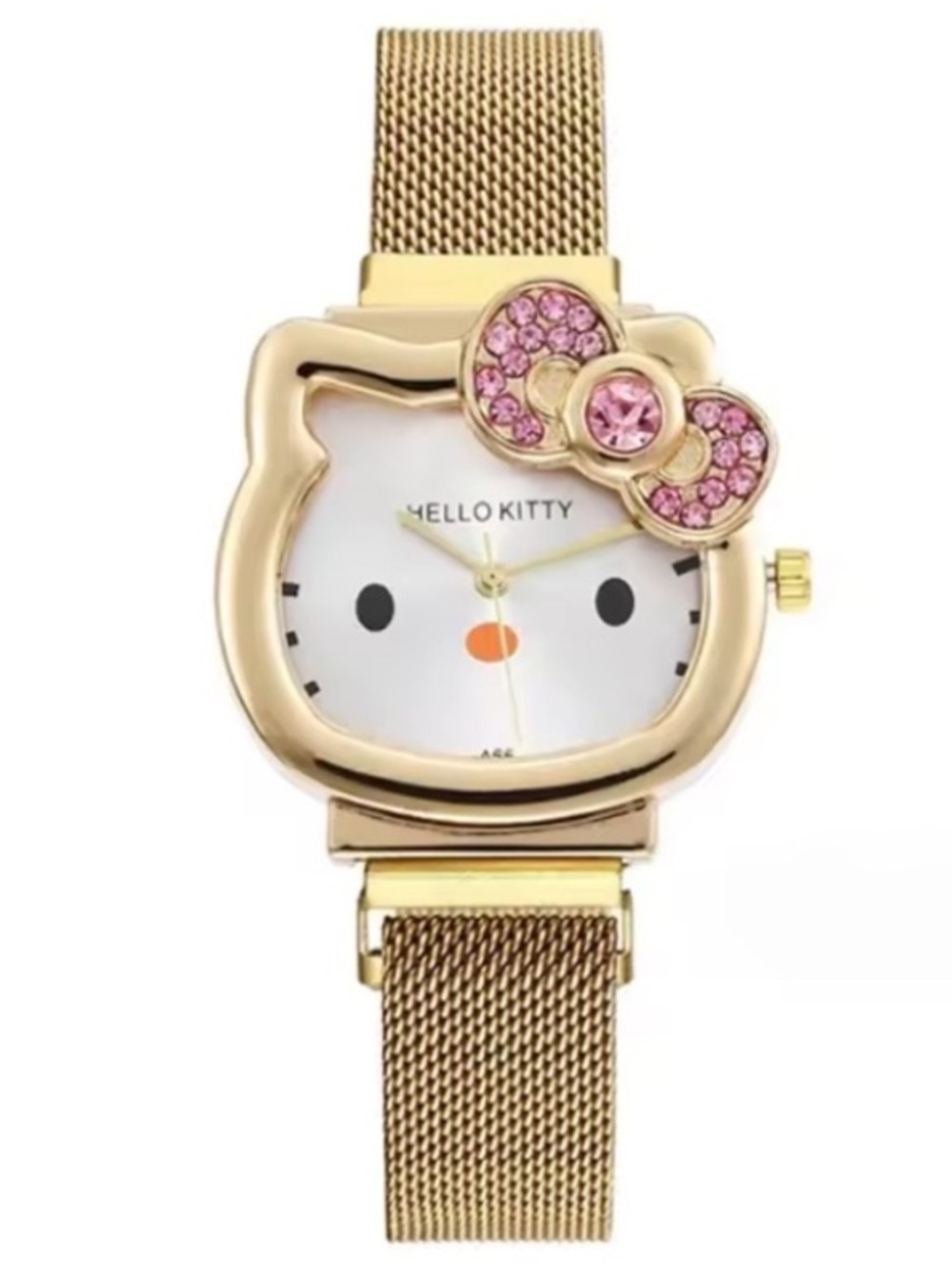🎀NWT! STUNNING Hello Kitty Gold Watch with Pink Jeweled Bow-Collectible!🎀